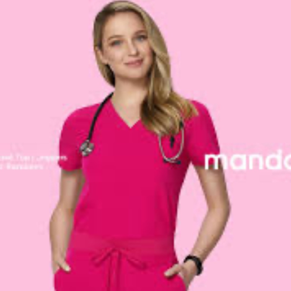 Mandala Pink Scrub Top